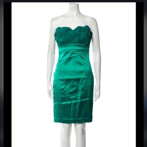 Rare Ted Baker Satin dress with fan detail